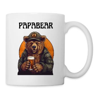 Papa Bear fier Papa papa fier papa - Mug blanc - blanc - Droite