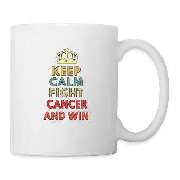 keep calm fight cancer and win - Mug - white - Right