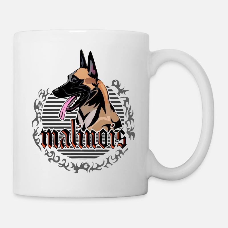 chien malinois - Mug blanc - blanc