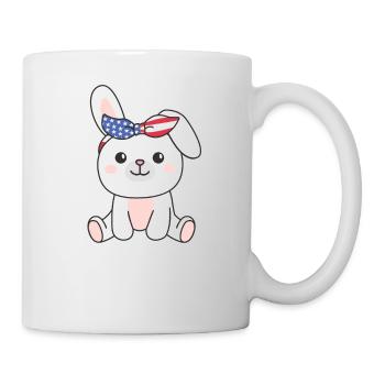 4 juillet American Bunny for Kids USA - Mug blanc - blanc - Droite
