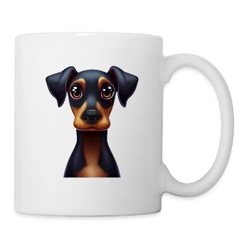 Playful Doberman Pinscher Design - Mug - white - Right