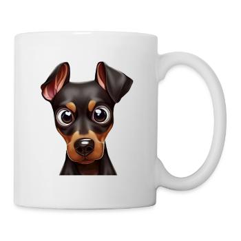 Liebenswerter Dobermann Pinscher Skizze - Tasse - Weiß - Rechts