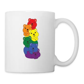 Rainbow Flag Pride LGBTQ Cute Quokka Stack - Mug - white - Right