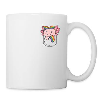 Regenbogen Axolotl Flag Pride LGBTQ süße Axolotls - Tasse - Weiß - Rechts