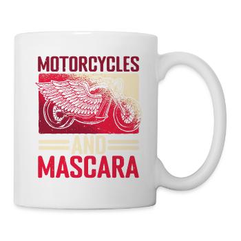 Motorcycles And Mascara 3 - Tasse - Weiß - Rechts