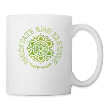 Meditieren Und Sich Erheben, Spirituelles Yoga - Tasse - Weiß - Rechts