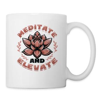Méditez et élevez-vous, Yoga spirituel - Mug blanc - blanc - Droite