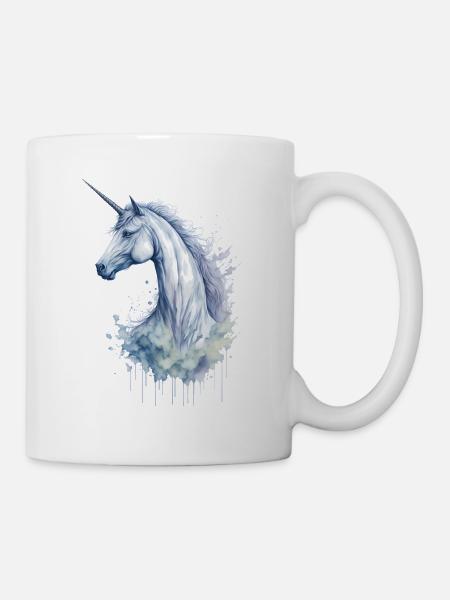 An Enchanting Watercolor Unicorn - Mug - white