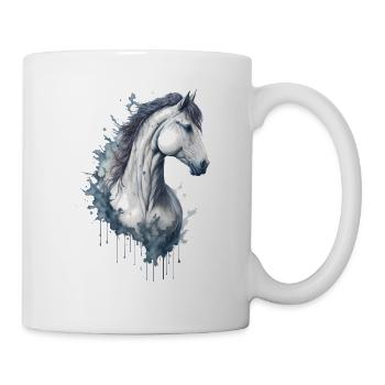 Graceful Elegant Watercolor Horse - Mug - white - Right
