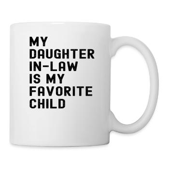 Ma belle-fille est mon père préféré - Mug blanc - blanc - Droite