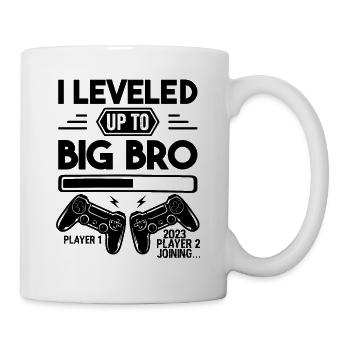 Video Gamer Gaming - I Leveled up to Big Bro - Mug - white - Right