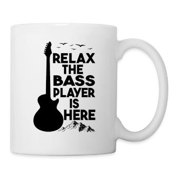Relax The Bass Player Is Here Guitare Cadeau - Mug blanc - blanc - Droite