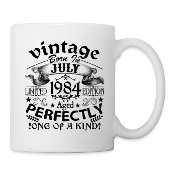 Juli 1984 | Jahrgang 1984 | geboren im Juli - Tasse - Weiß - Rechts