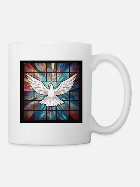 Weiße Taube - Tasse - Weiß