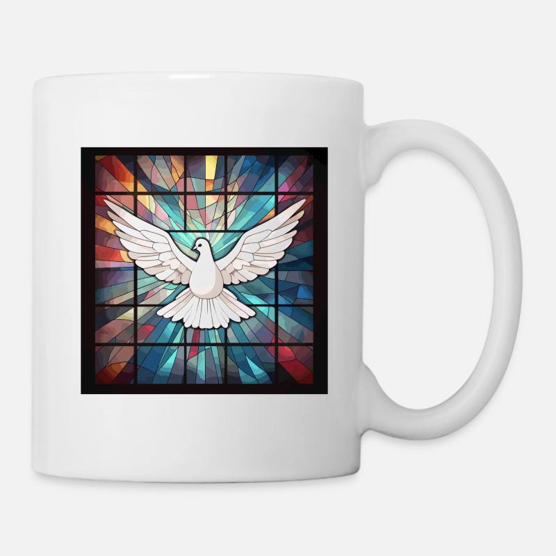 Weiße Taube - Tasse - Weiß