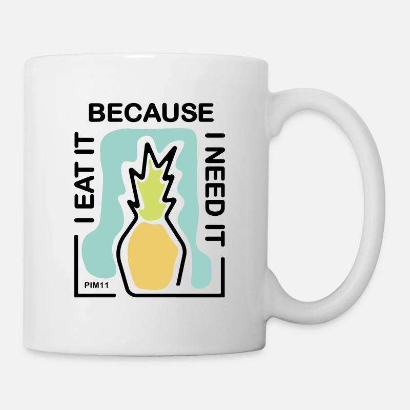 Ananas (coloré) - Mug blanc - blanc