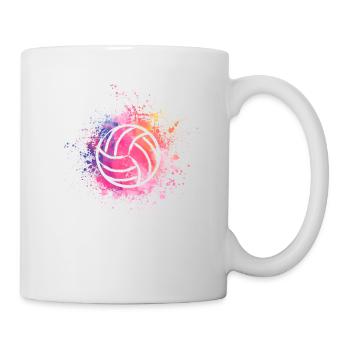 Aquarell Volleyball Liebhaber Fan Trainer - Tasse - Weiß - Rechts