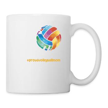 C’est ma fille fière maman de volleyball drôle - Mug blanc - blanc - Droite