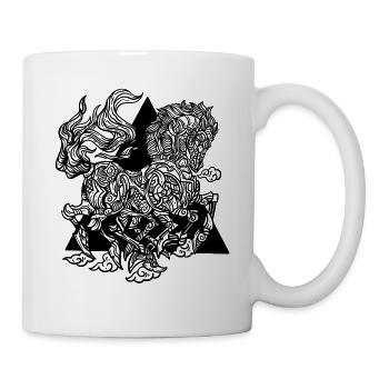 Sleipnir Odins Wikinger Pferd Runen Mythologie - Tasse - Weiß - Rechts
