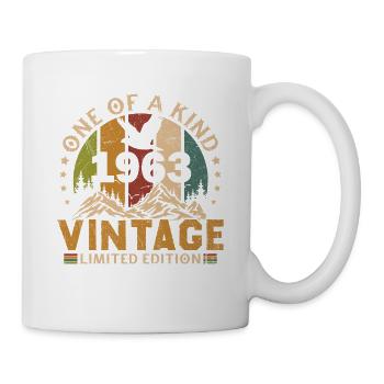 Retro Vintage 1963 Geburtstagsgeschenk 1963 - Tasse - Weiß - Rechts