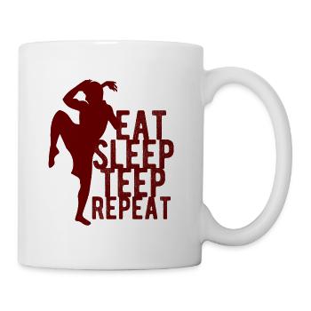 Thaiboxen Muay Thai - Tasse - Weiß - Rechts