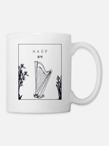 Harp Chinese Hanzi Harfenmusik Harfe Harfenspieler - Tasse - Weiß