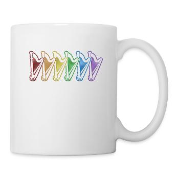 Harpes LGBT Harpe arc-en-ciel Harpe de concert Harpe - Mug blanc - blanc - Droite