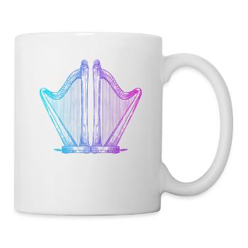 Harfe Konzertharfe Harfenmusik Harp Player - Tasse - Weiß - Rechts