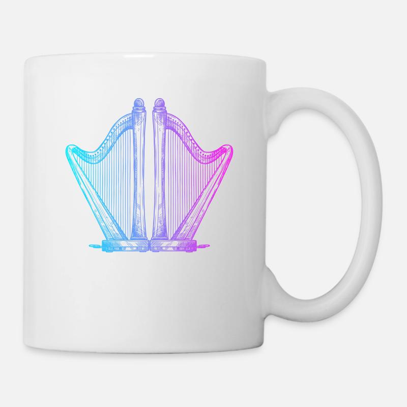 Harfe Konzertharfe Harfenmusik Harp Player - Tasse - Weiß