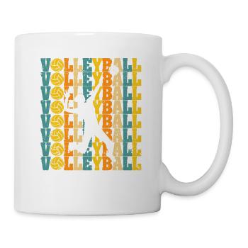 Retro Volleyball Mannschaft Sport Vintage Strand - Tasse - Weiß - Rechts
