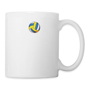 Volleyball Herzschlag Lustig Sportliebhaber Spiel - Tasse - Weiß - Rechts