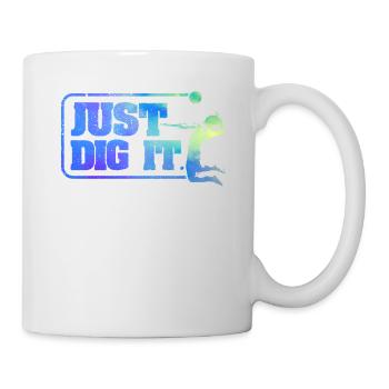 Just Dig It Funny Beach Volleyball Player Team - Mug - white - Right
