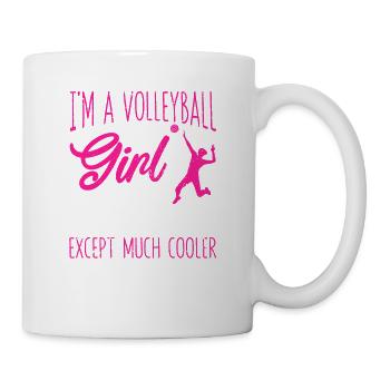Je suis une fille de volley-ball Sport de plage amusant - Mug blanc - blanc - Droite