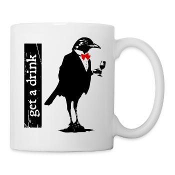get a drink bird - Tasse - Weiß - Rechts