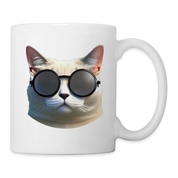 Cat with sunglasses - Mug - white - Right