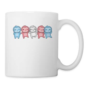 Drapeau transgenre Fierté LGBTQ paresseux mignon - Mug blanc - blanc - Droite