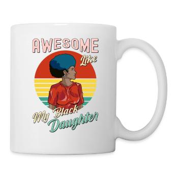 Génial comme ma fille noire pour papa sur - Mug blanc - blanc - Droite