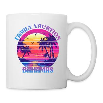 Vacances en famille Bahamas Vacances en bateau de croisière - Mug blanc - blanc - Droite