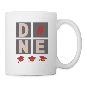 DONE, graduation, graduation, high school diploma, diploma - Mug - white - Right