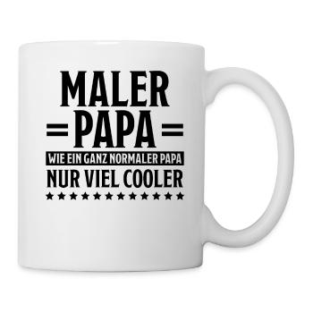 Maler Witz Spruch Meister Lackierer Maler Geschenk - Tasse - Weiß - Rechts