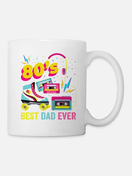 80er Jahre Papa 1980er Mode Achtziger Jahre Vatertag 80er Jahre - Tasse - Weiß