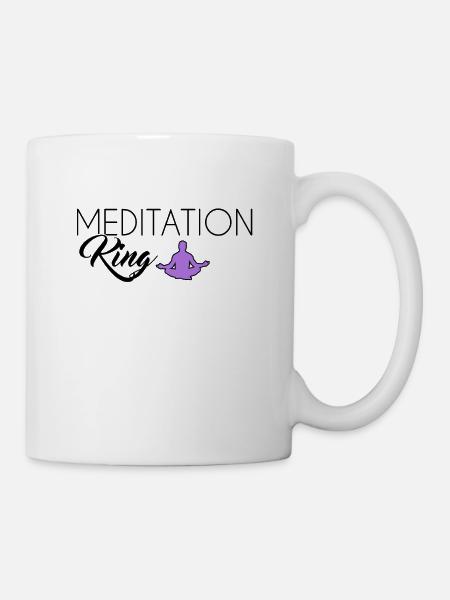 Meditation King - Tasse - Weiß