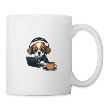 dog dad by day gamer by night - Mug - white - Right