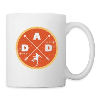 Geschenk Mann Fußball Papa Humorvoller Fußball - Tasse - Weiß - Rechts