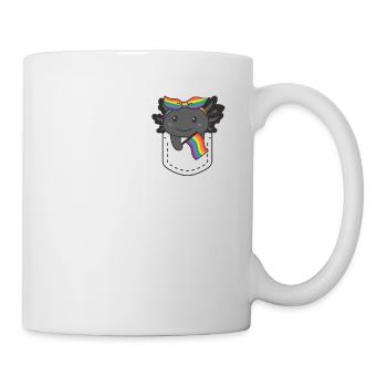 Regenbogen Axolotl Flag Pride LGBTQ süße Axolotls - Tasse - Weiß - Rechts