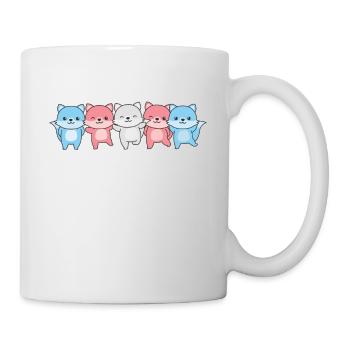 Drapeau transgenre fierté LGBTQ renard mignon - Mug blanc - blanc - Droite