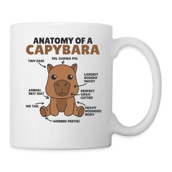 süßes Capybara Erklärung Anatomy of a Capybara - Tasse - Weiß - Rechts