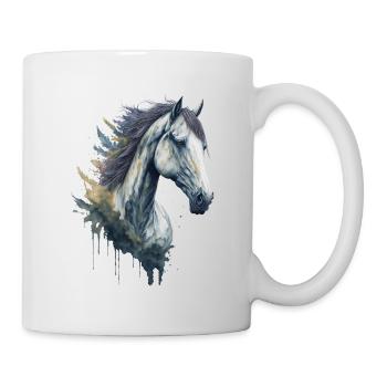 Graceful Elegant Watercolor Horse - Mug - white - Right