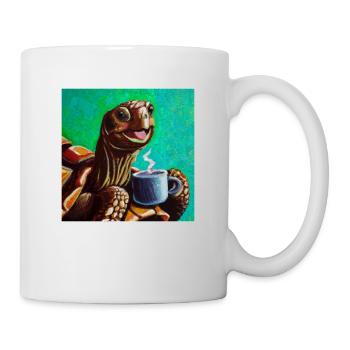 Oilpainting Happy Turtle Turtle - Mug - white - Right