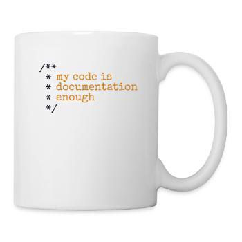 My Code Is Documentation Enough Developer - Mug - white - Right